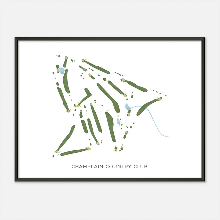 Print of Champlain Country Club Modern Map