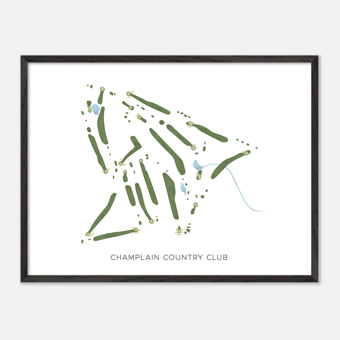 Print of Champlain Country Club Modern Map