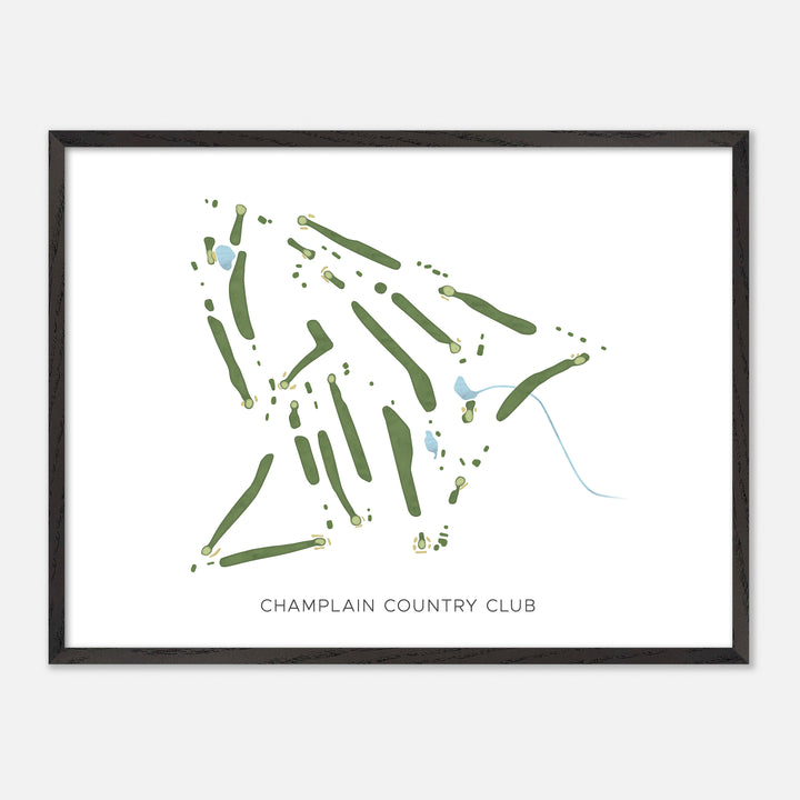 Print of Champlain Country Club Modern Map