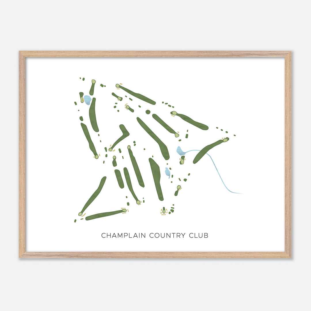 Print of Champlain Country Club Modern Map