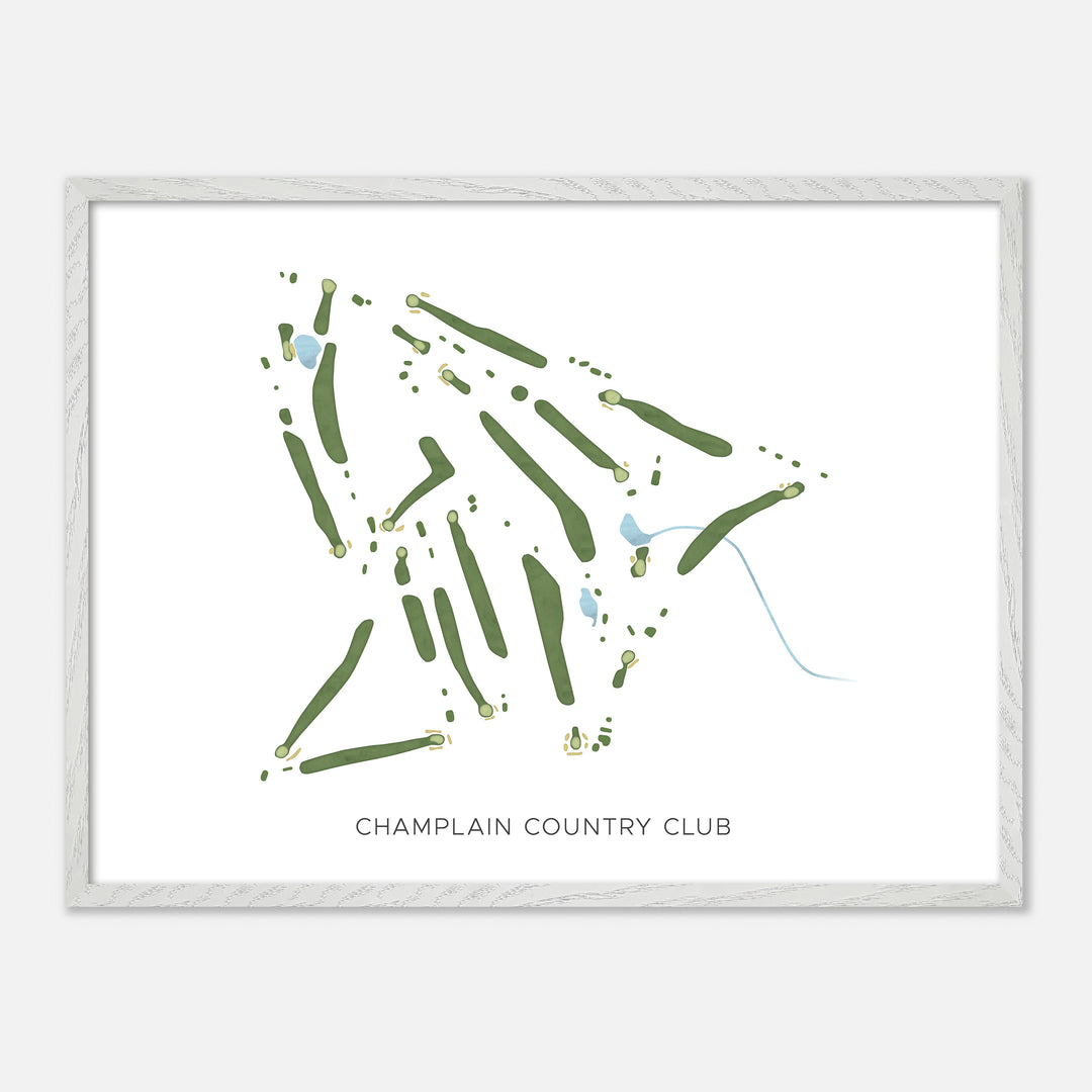 Print of Champlain Country Club Modern Map
