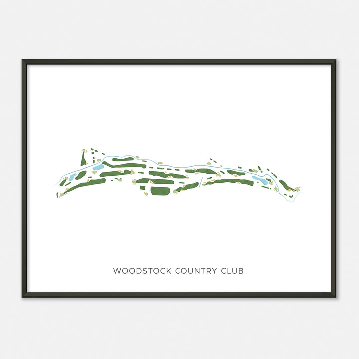 Print of Woodstock Country Club Modern Map