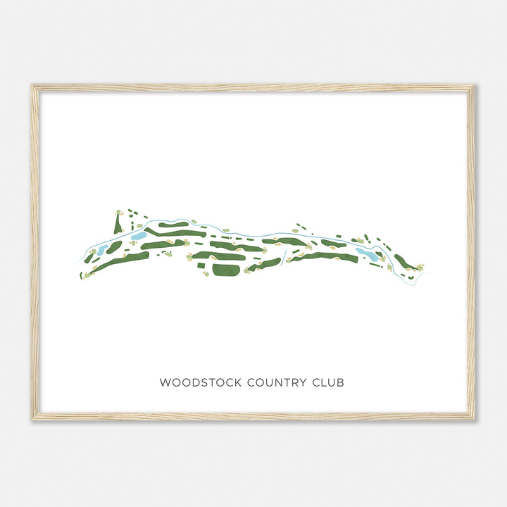 Print of Woodstock Country Club Modern Map