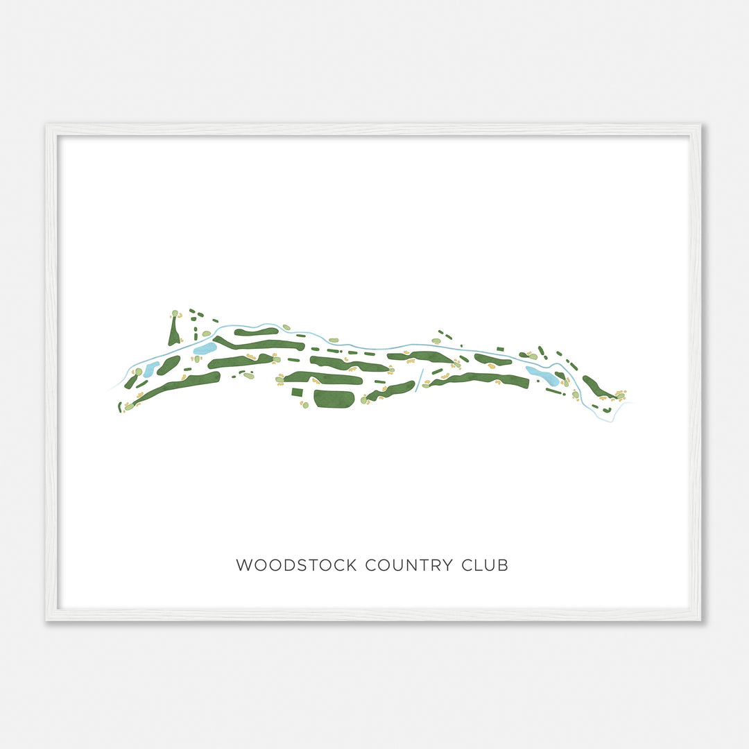 Print of Woodstock Country Club Modern Map