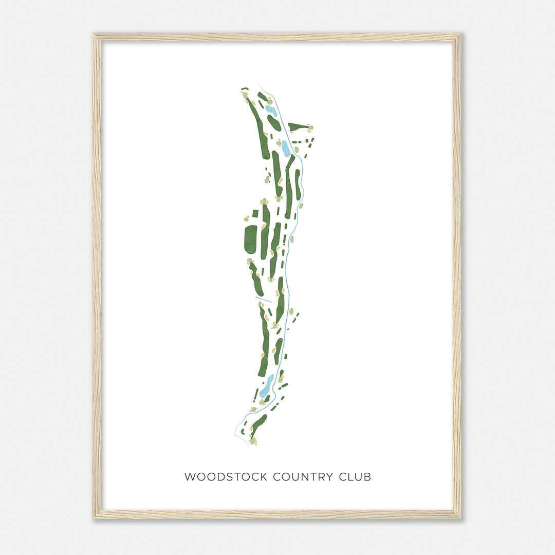 Print of Woodstock Country Club Modern Map