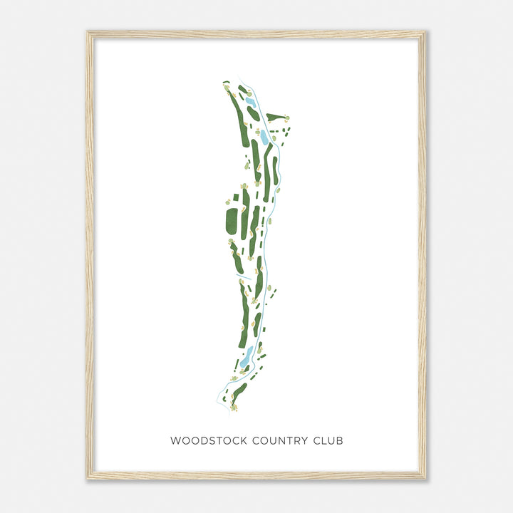 Print of Woodstock Country Club Modern Map