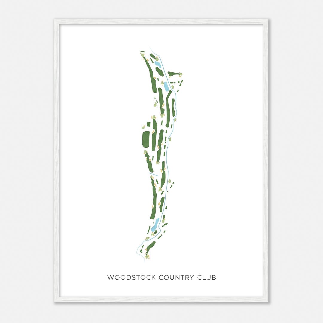 Print of Woodstock Country Club Modern Map