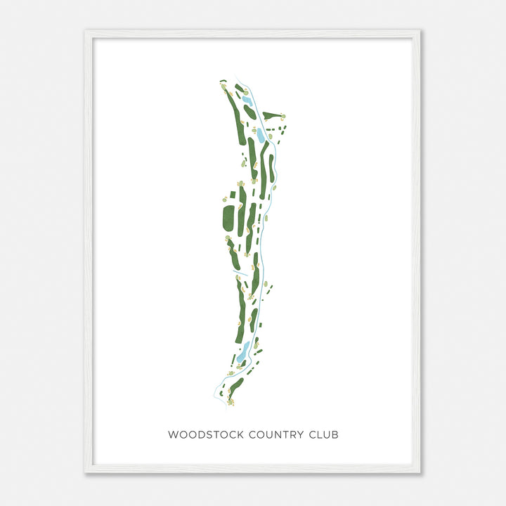 Print of Woodstock Country Club Modern Map