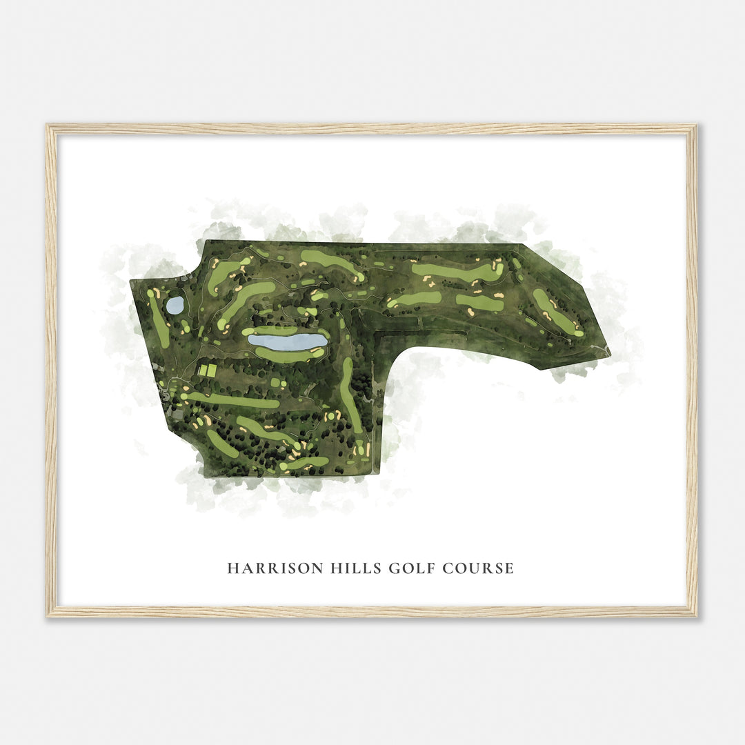 Print of Harrison Hills Golf Course Classic Map