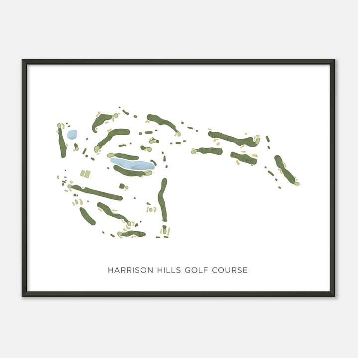 Print of Harrison Hills Golf Course Modern Map