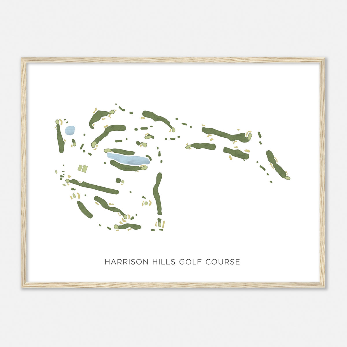 Print of Harrison Hills Golf Course Modern Map