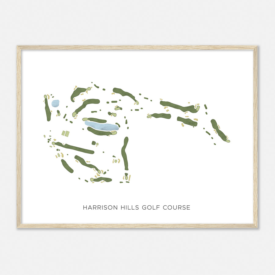 Print of Harrison Hills Golf Course Modern Map