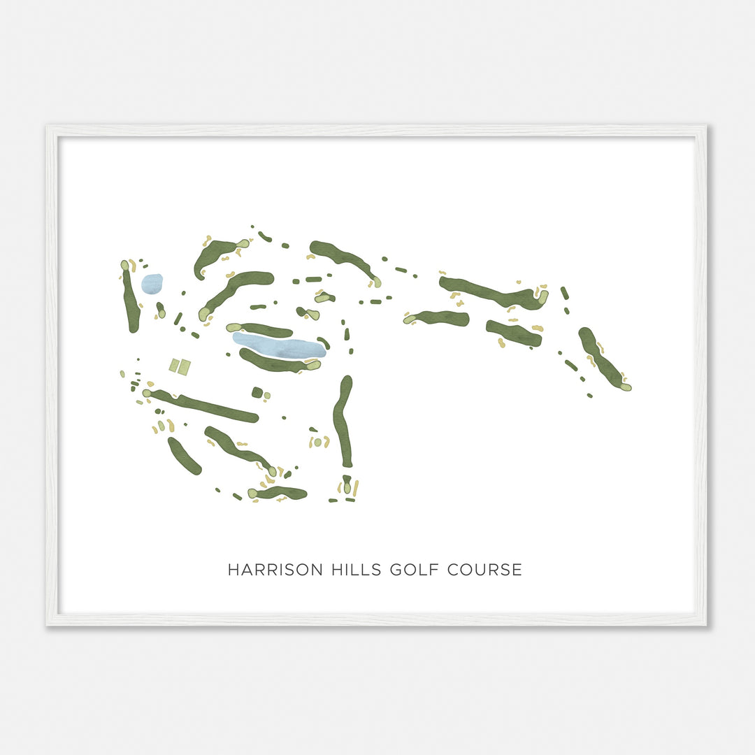 Print of Harrison Hills Golf Course Modern Map