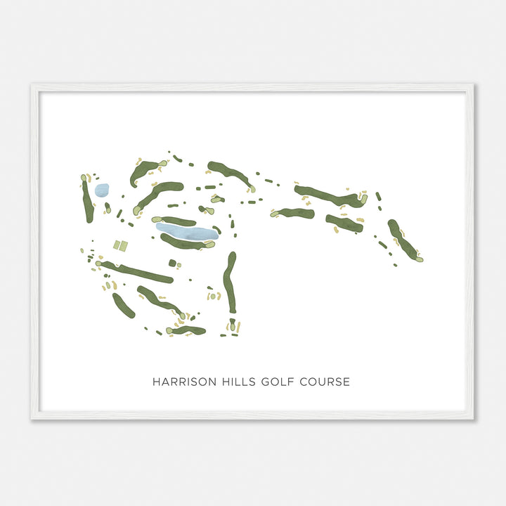 Print of Harrison Hills Golf Course Modern Map