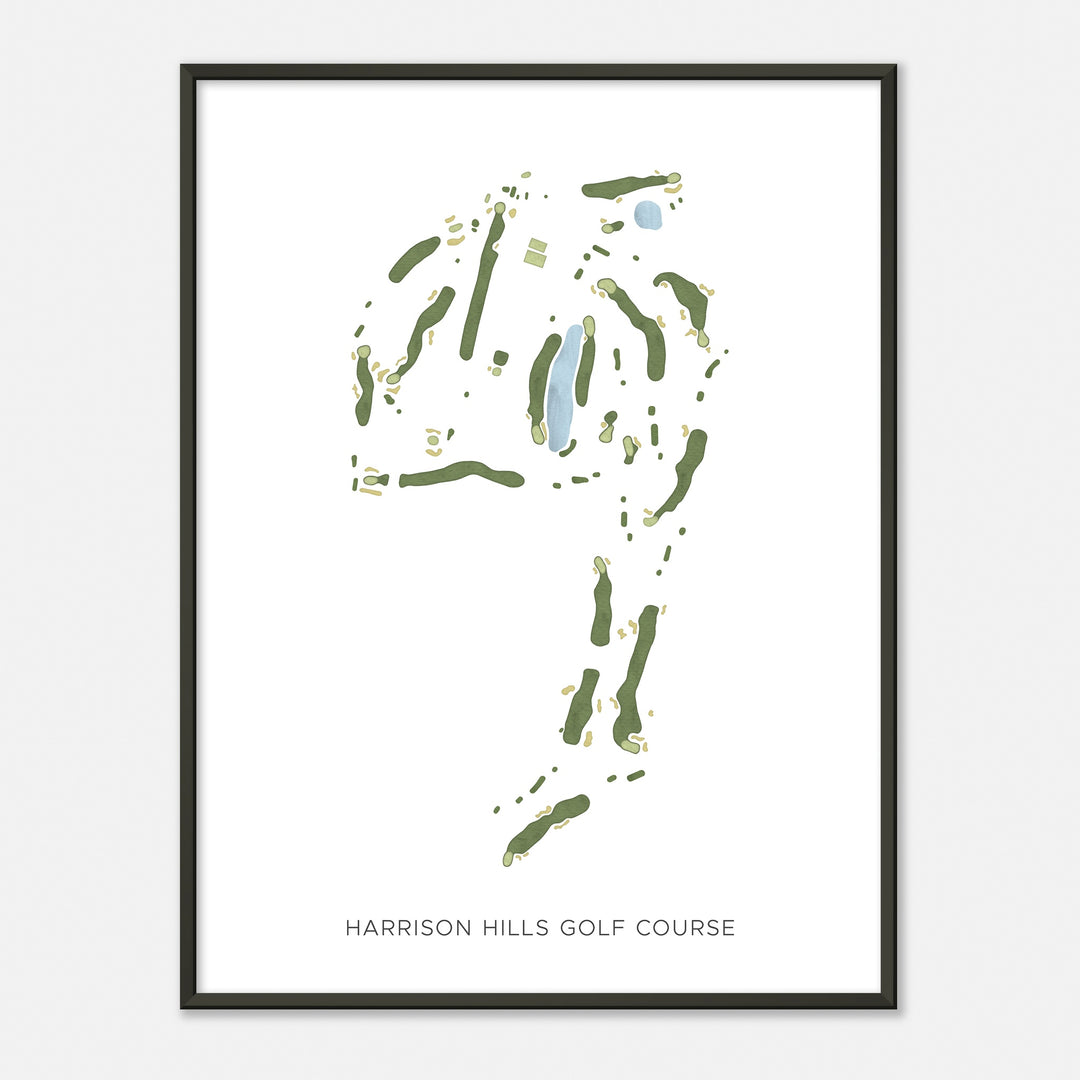 Print of Harrison Hills Golf Course Modern Map