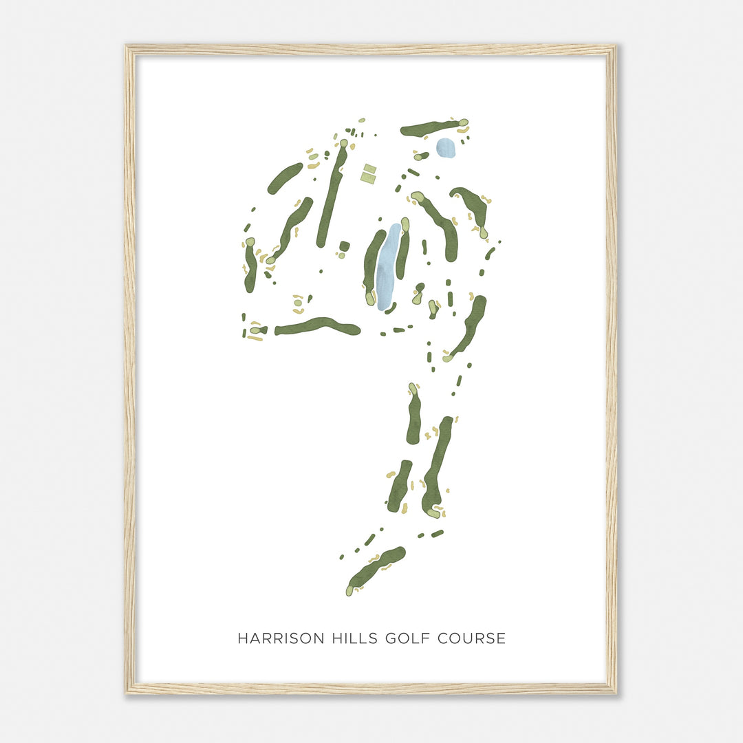 Print of Harrison Hills Golf Course Modern Map