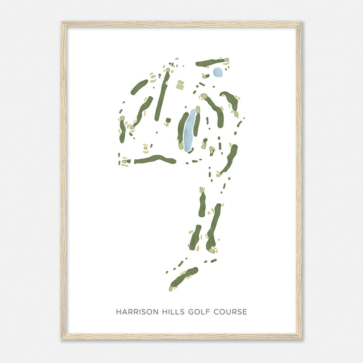 Print of Harrison Hills Golf Course Modern Map