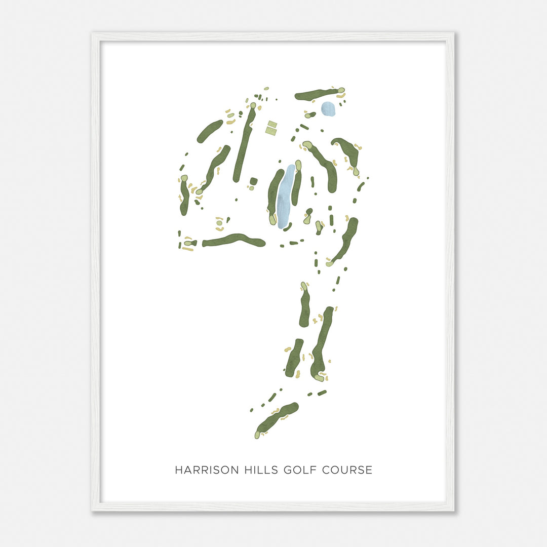 Print of Harrison Hills Golf Course Modern Map