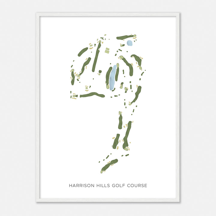 Print of Harrison Hills Golf Course Modern Map