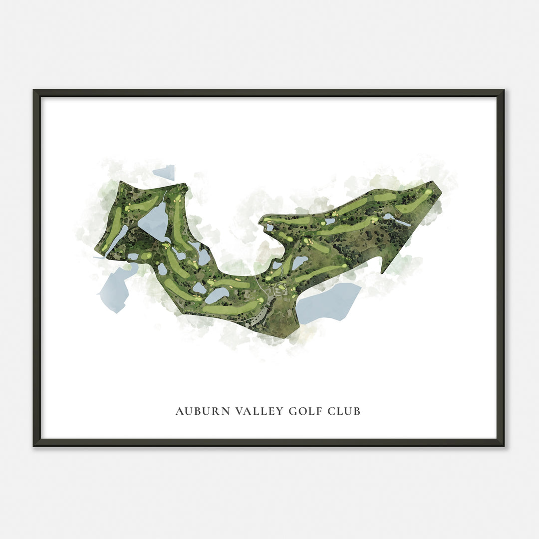 Print of Auburn Valley Golf Club Classic Map