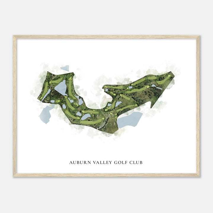 Print of Auburn Valley Golf Club Classic Map