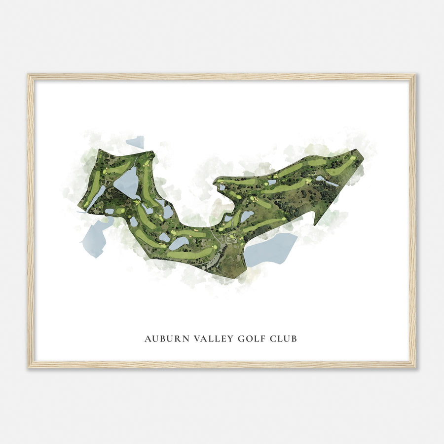 Print of Auburn Valley Golf Club Classic Map