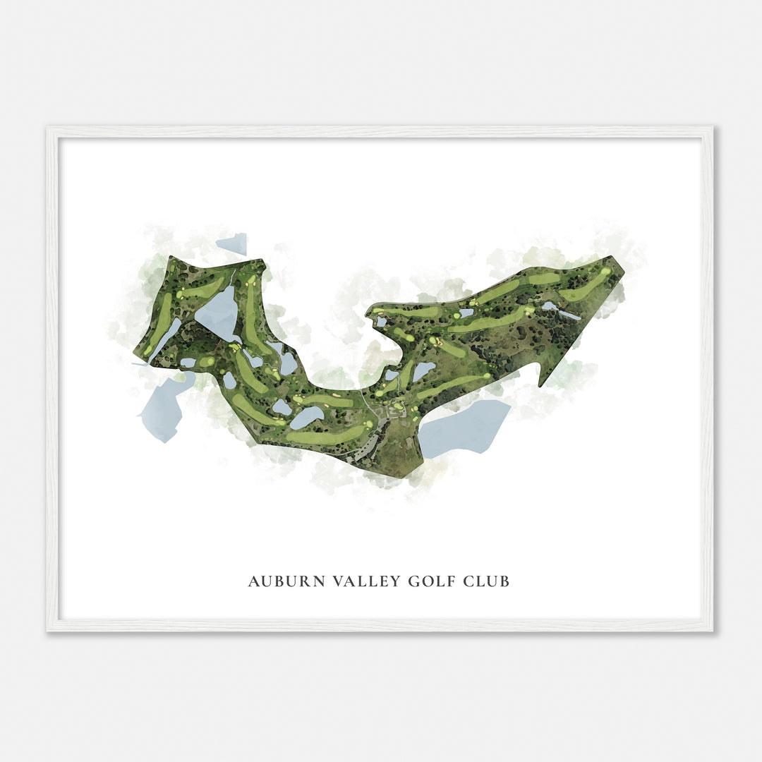 Print of Auburn Valley Golf Club Classic Map