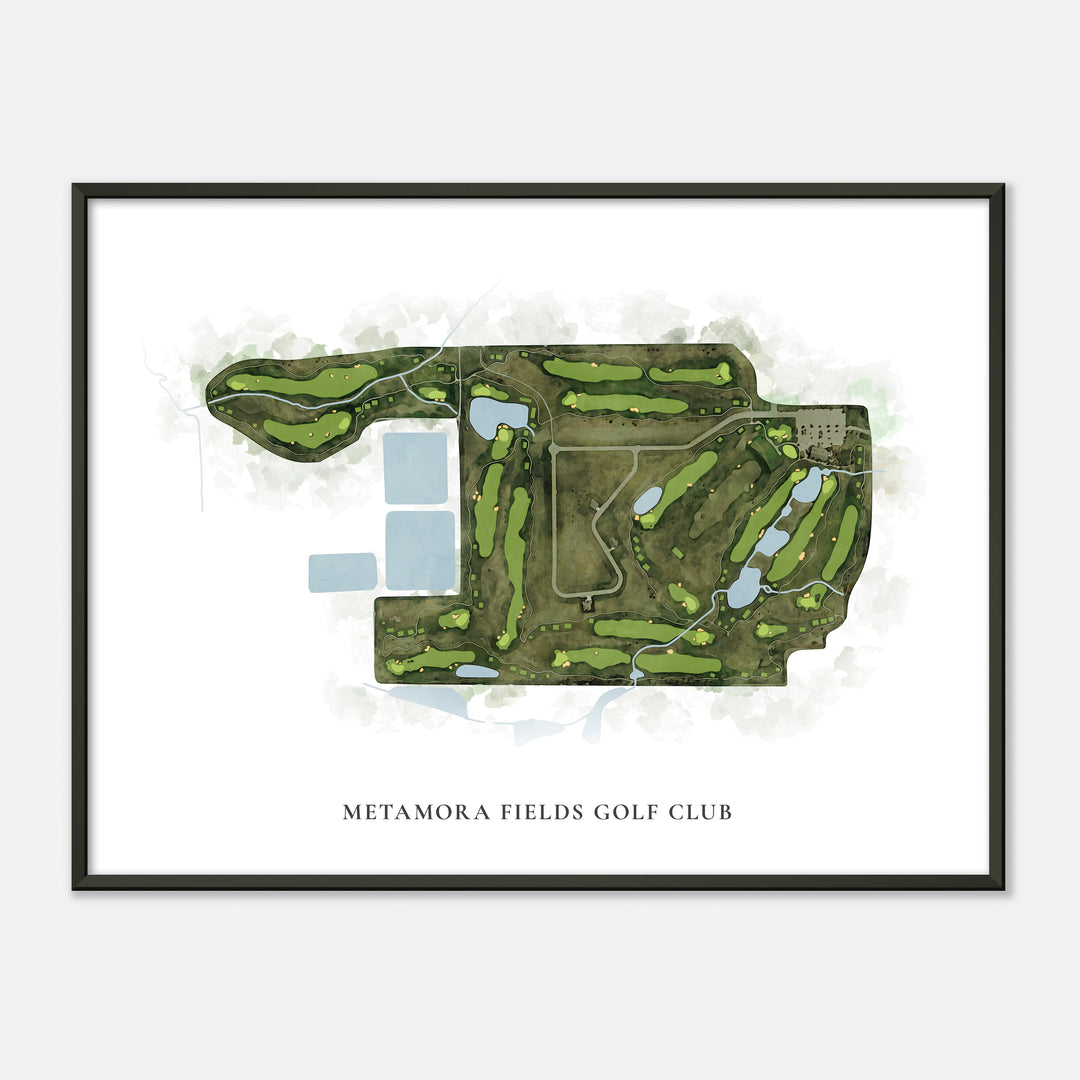 Print of Metamora Fields Golf Club Classic Map