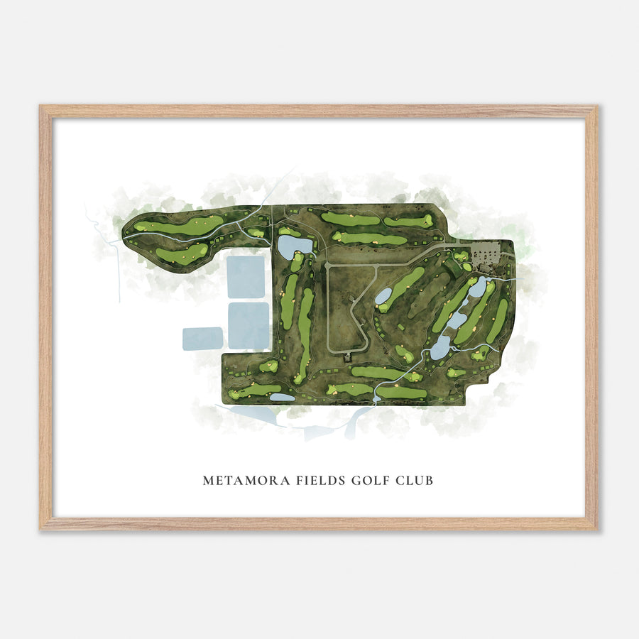 Print of Metamora Fields Golf Club Classic Map