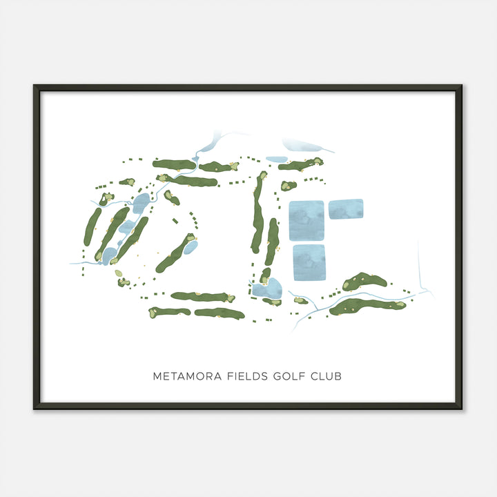 Print of Metamora Fields Golf Club Modern Map