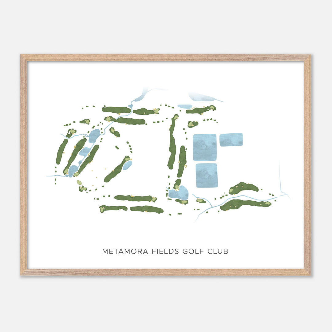 Print of Metamora Fields Golf Club Modern Map