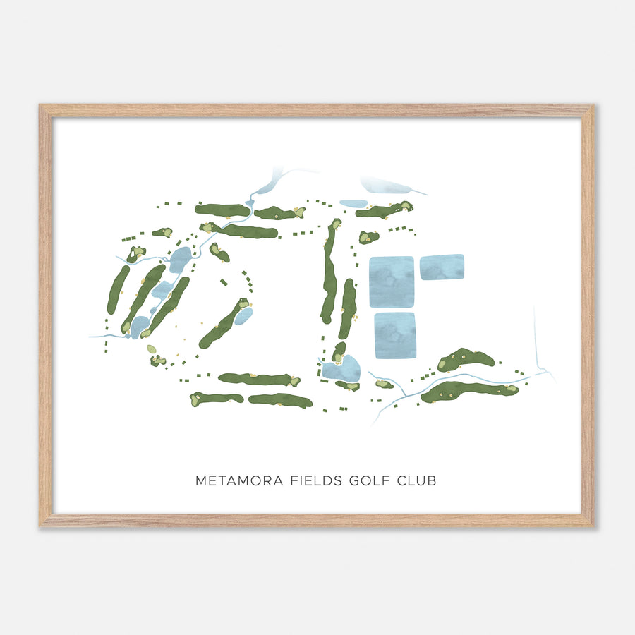Print of Metamora Fields Golf Club Modern Map