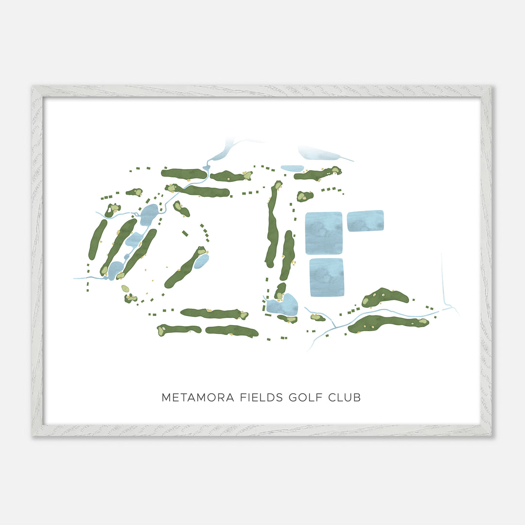 Print of Metamora Fields Golf Club Modern Map