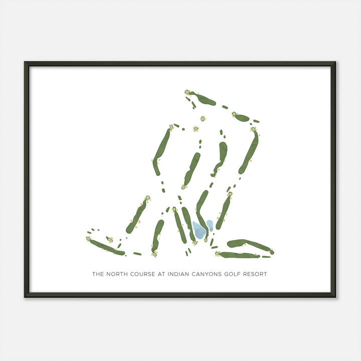 Print of The North Course At Indian Canyons Golf Resort Modern Map