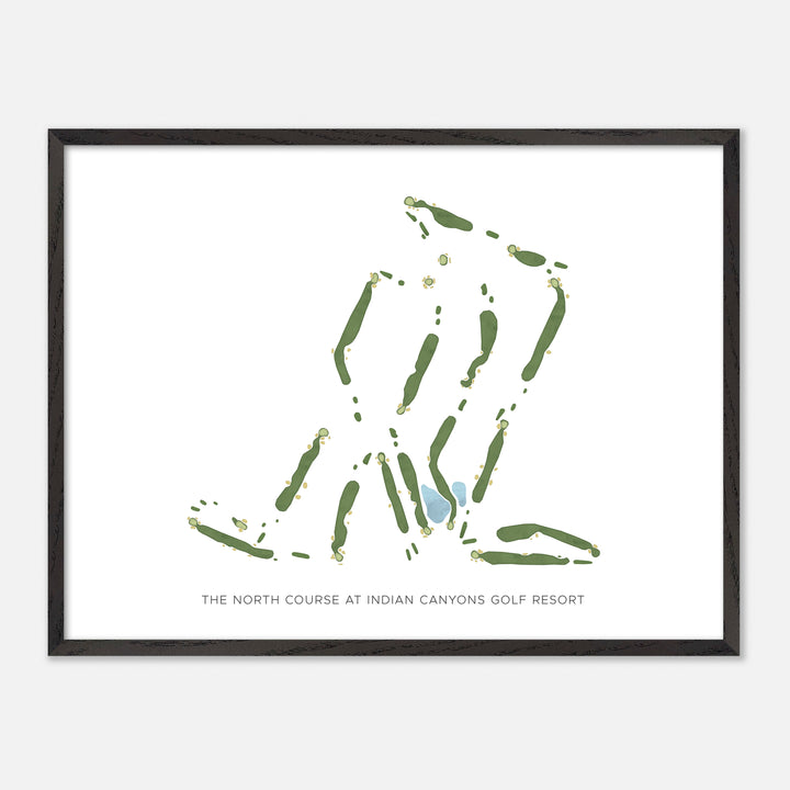 Print of The North Course At Indian Canyons Golf Resort Modern Map
