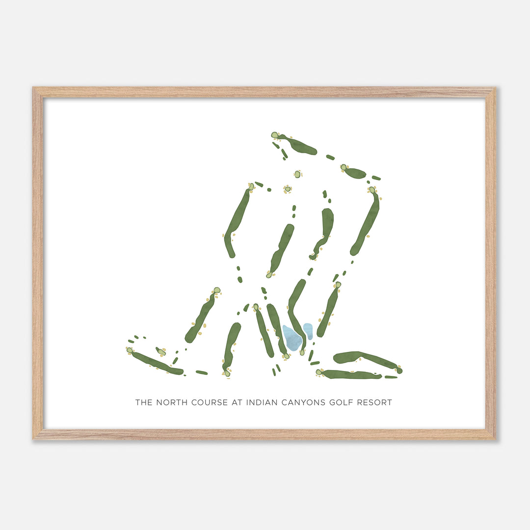 Print of The North Course At Indian Canyons Golf Resort Modern Map
