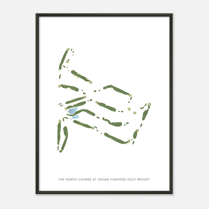Print of The North Course At Indian Canyons Golf Resort Modern Map
