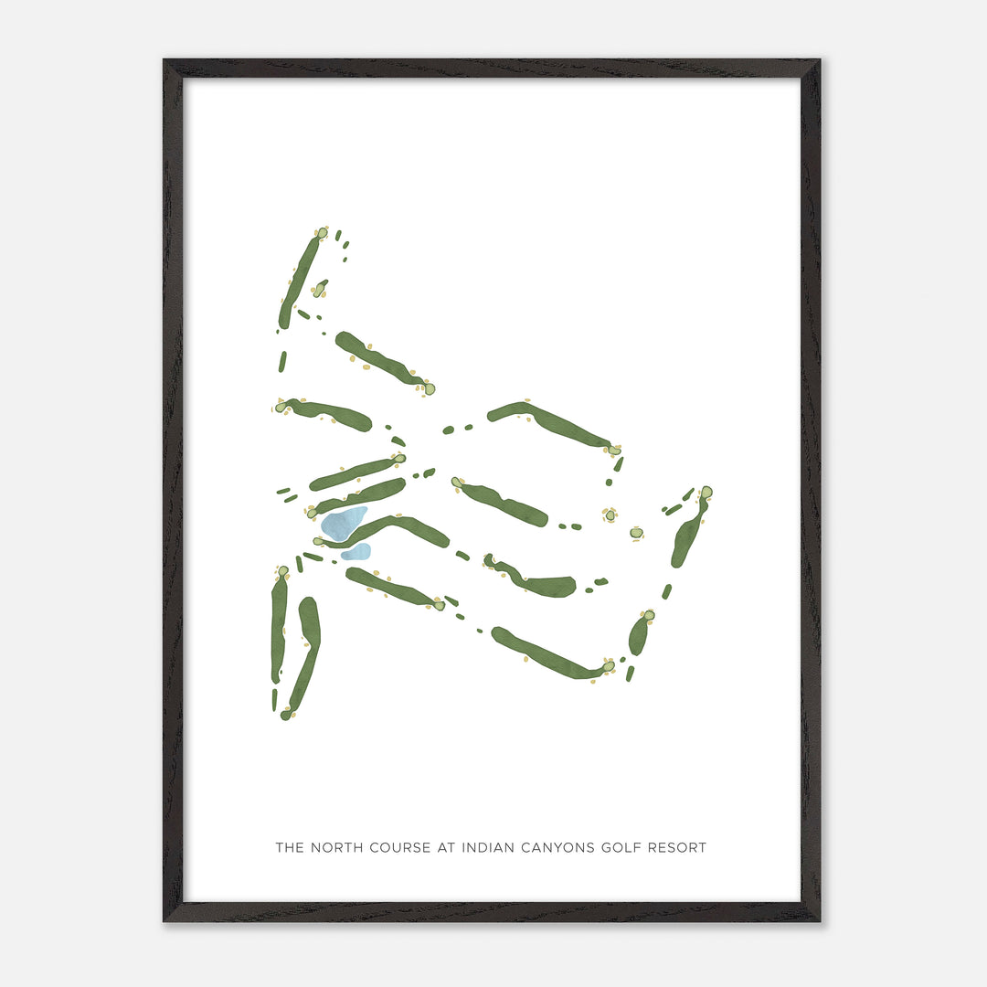 Print of The North Course At Indian Canyons Golf Resort Modern Map