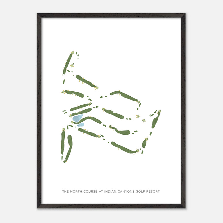 Print of The North Course At Indian Canyons Golf Resort Modern Map