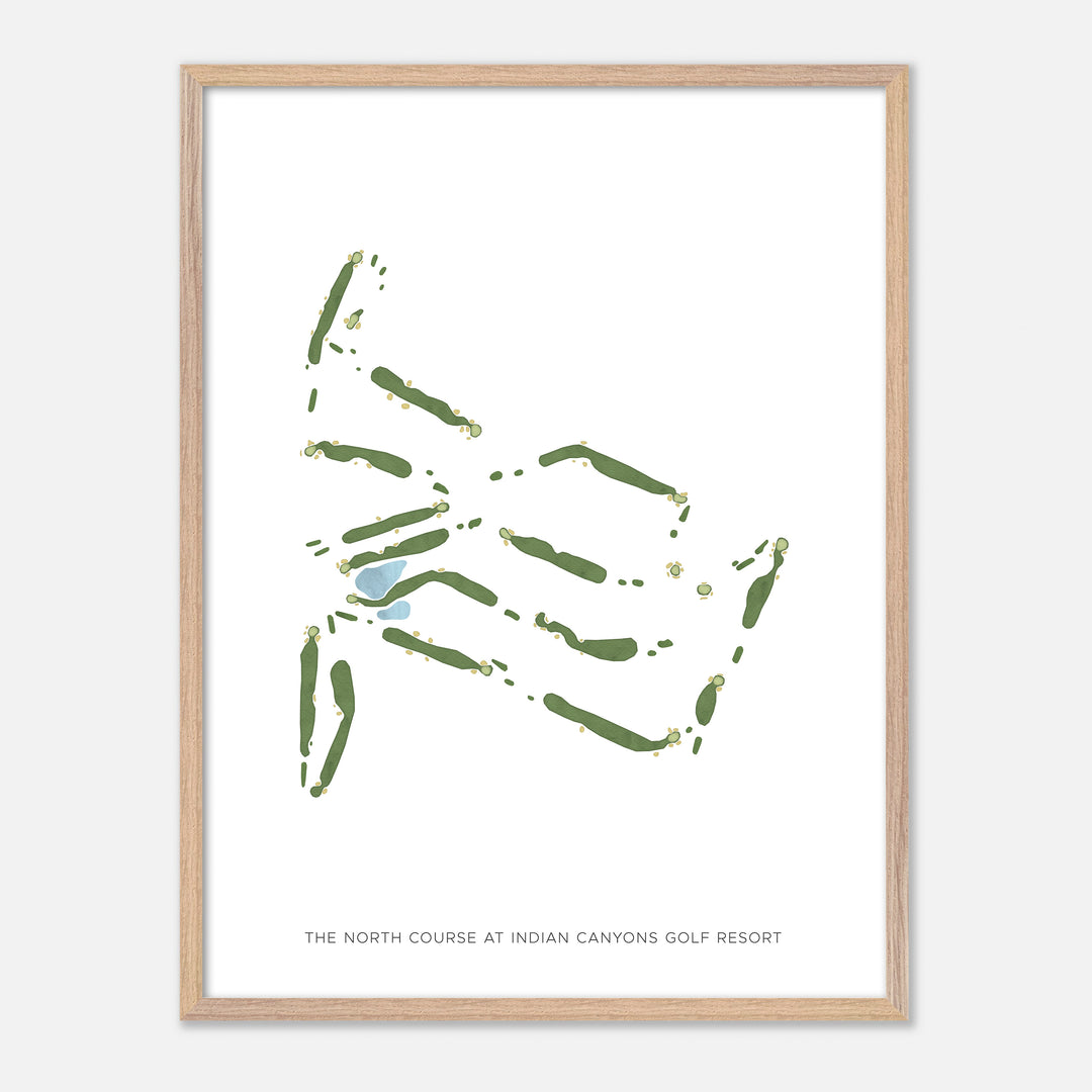 Print of The North Course At Indian Canyons Golf Resort Modern Map