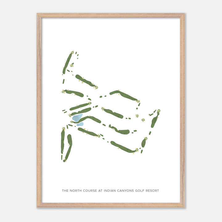 Print of The North Course At Indian Canyons Golf Resort Modern Map