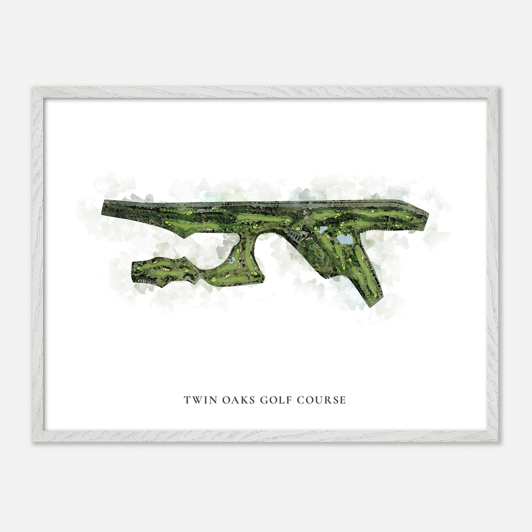 Print of Twin Oaks Golf Course Classic Map