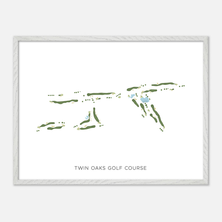 Print of Twin Oaks Golf Course Modern Map