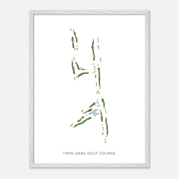 Print of Twin Oaks Golf Course Modern Map
