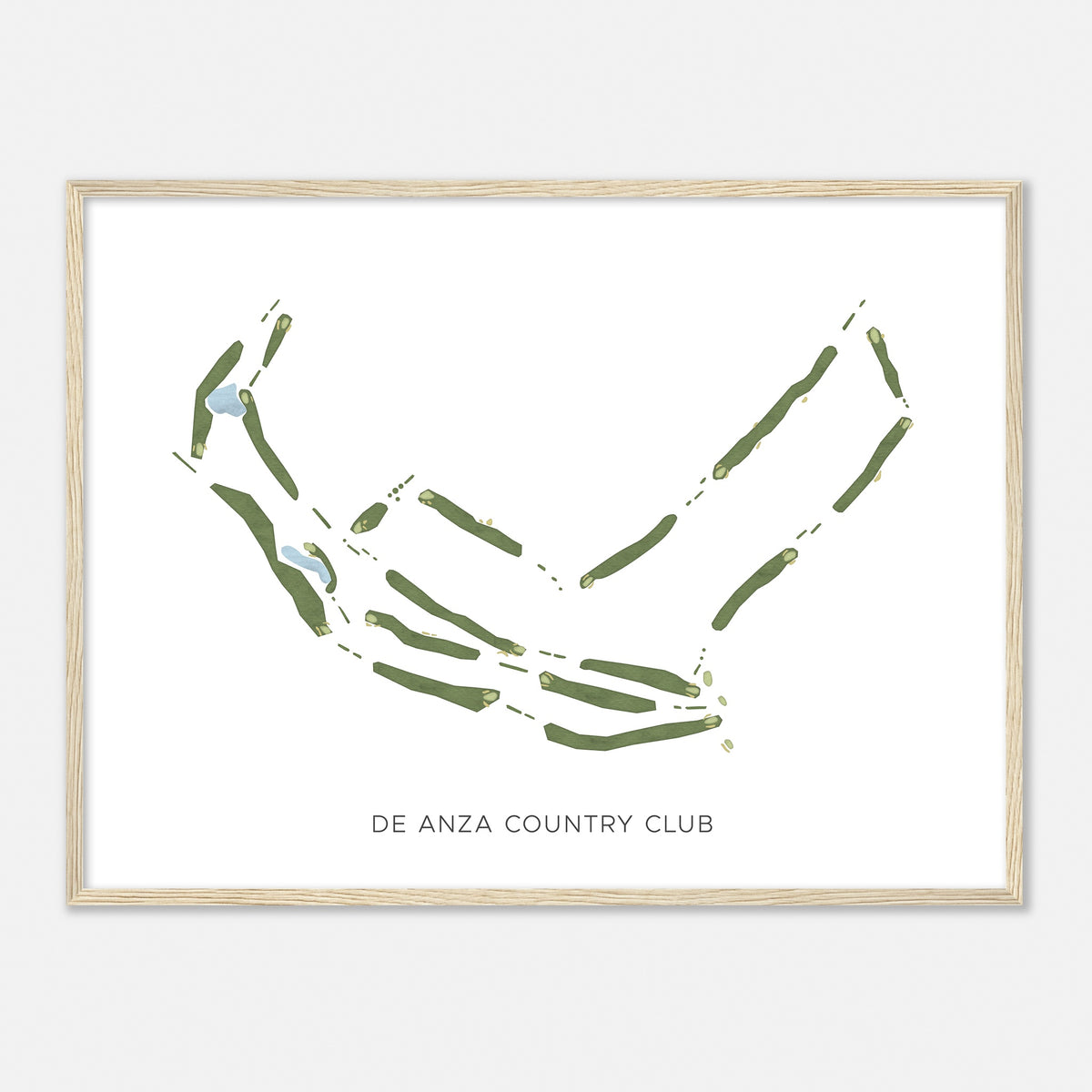 Print of De Anza Country Club Modern Map