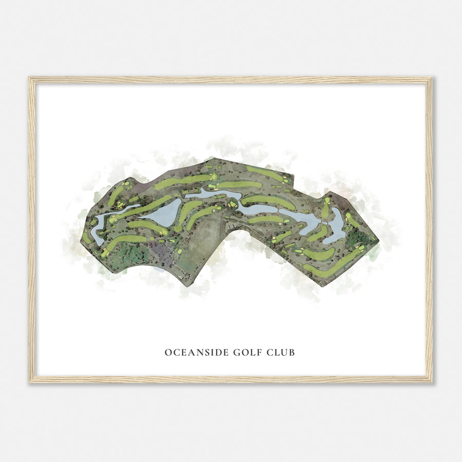 Print of Oceanside Golf Club Classic Map