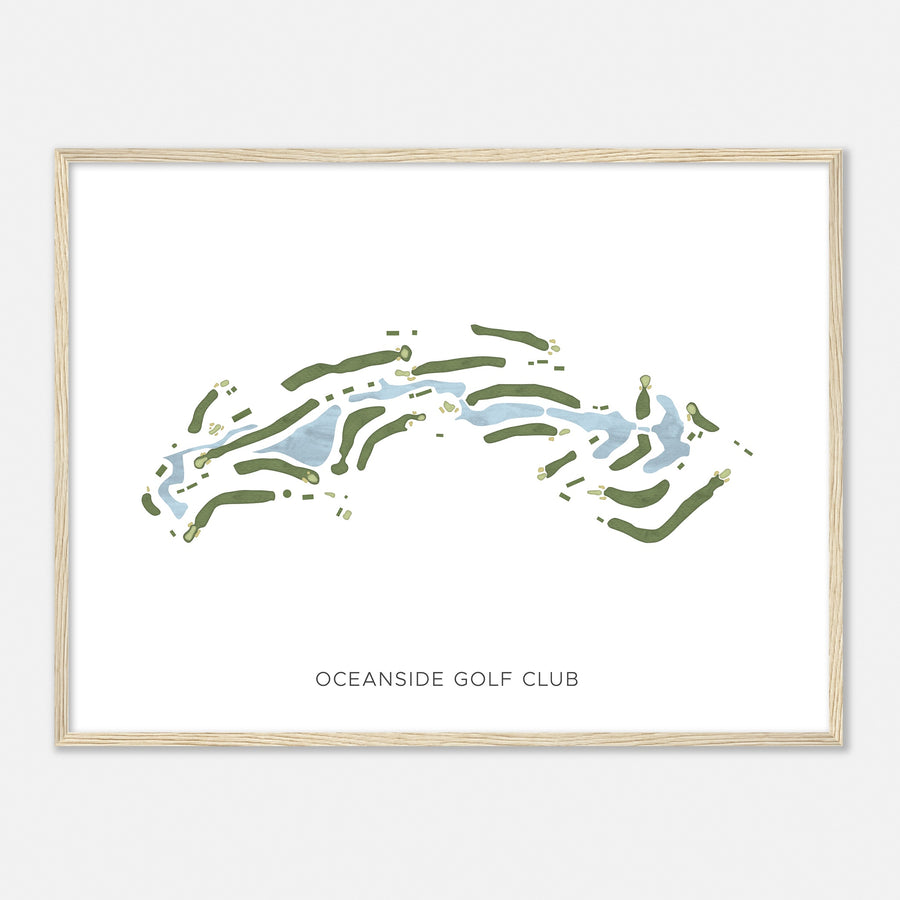 Print of Oceanside Golf Club Modern Map