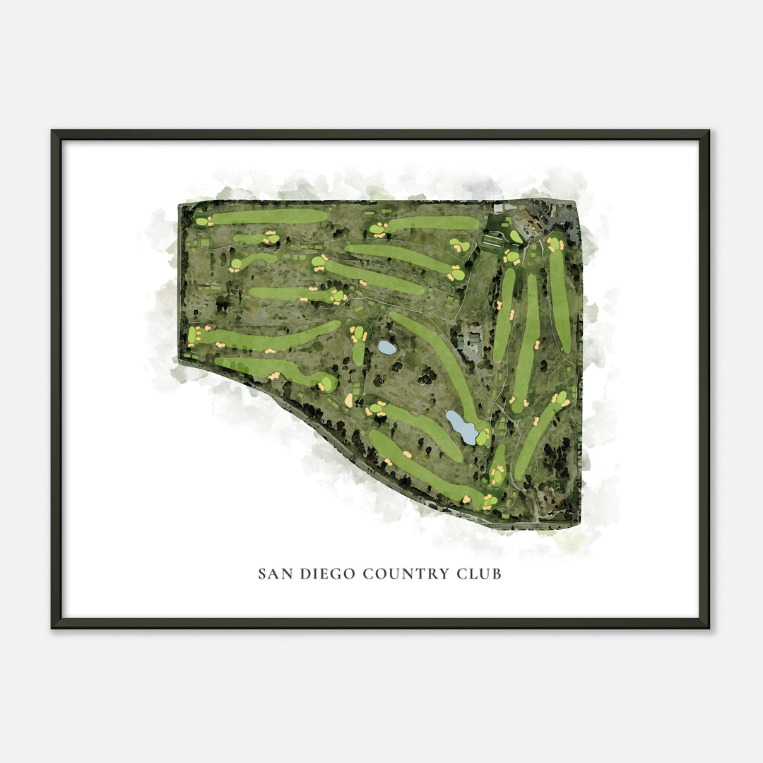 Print of San Diego Country Club Classic Map