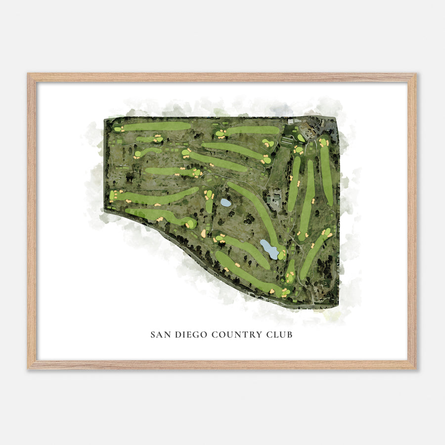 Print of San Diego Country Club Classic Map