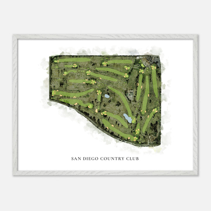 Print of San Diego Country Club Classic Map